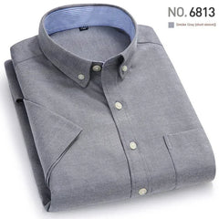 Oxford textile long sleeve slim fit shirt