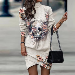 Turtleneck Long Sleeve Dress