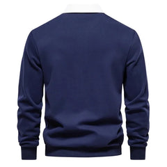 Embroidered Pure Cotton Long Sleeved Polo Shirt f