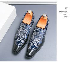 Loafers Fashion Tiger Gold metal Men Flats Shoe