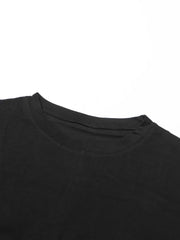 Round Neck Short Sleeve Solid PatchworkT Shirts