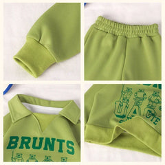 Polo Sweatshirt+Pants Sport Suits for Kids Boys Girls