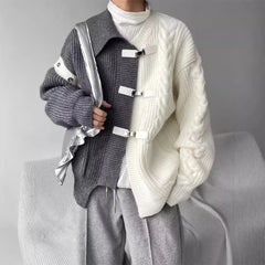 Sweater Men's Autumn Winter New Loose-Fit Warm Knitted Cardigan Jacket