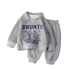 Polo Sweatshirt+Pants Sport Suits for Kids Boys Girls