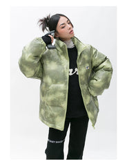 Tie-Dye Leather Cotton Jacket