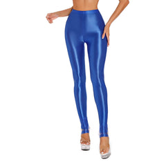 Glossy Tummy Control Sport Jogging Pants