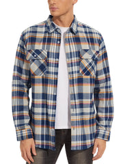 Plaid Flannel Shirts Long Sleeves Casual Cotton Shirt