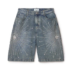 Diamond design loose wide leg niche short