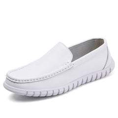 Breathable Soft Non Slip  Genuine Leather Slip on Small Shoes
