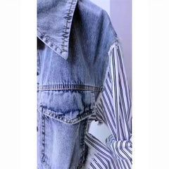 Splicing Fashion Denim Shirt