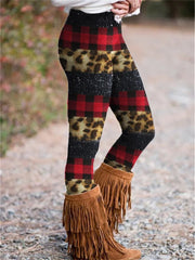 Leggings Beautiful 3D Printing Middle-Waiste Stretch Pant