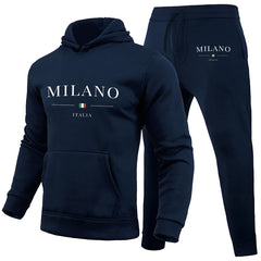 Luxury Hoodie Set Milano Print Sweatshirt Sweatpant