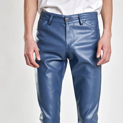 Rock Style PU Leather Pants Faux Leather Slim Fit Skinny