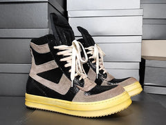 Genuine Leather High-top Ankle Boots