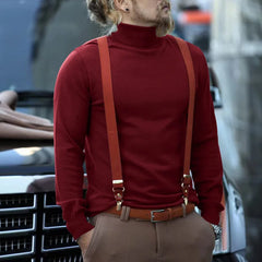 Cotton Half High Neck Base Sweater
