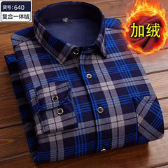 Fleece Shirt Long Sleeve Plaid Shirt