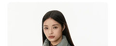 Retro American Neutral Denim Blue down Cotton Jacket