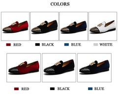 Spike Loafers Flat Footwear Studded Leather Shoes