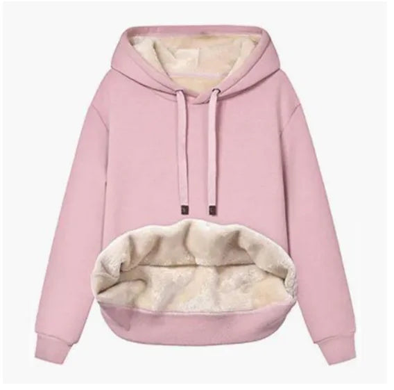 Hooded Plush Coat Fleece Hoodies Sweatshirt Long Sleeve Jacket