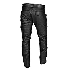 Leather Pants  With Cargo Pocket