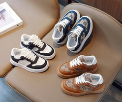 Sports Shoes Students Lace-up Light Sneakers for Girls Versatile Shoes