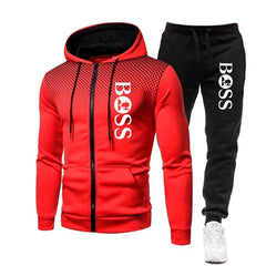 Two Pieces Set Mens Sportswear Plus Pants Suit