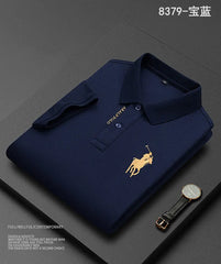 Embroidered Pure Popsicle Cotton Short Sleeved Polo Shirt
