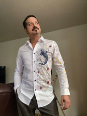 Casual Dress Shirts Fashion Designer Stylish Long Sleeve