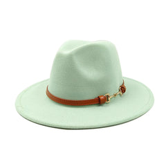 Vegan felt fedora hat wide brim hat