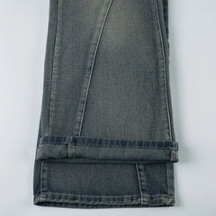 Vintage Washed Loose Fit Jeans Casual Denim Pants