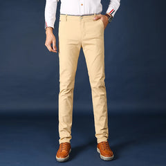 Plaid Trousers Slim Pants Gray Stripe