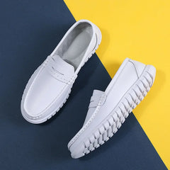 Soft Leather Comfortable Doctor Nurse Work Flats  Loafers  Shoes