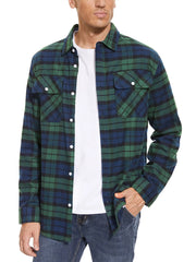Plaid Flannel Shirts Long Sleeves Casual Cotton Shirt