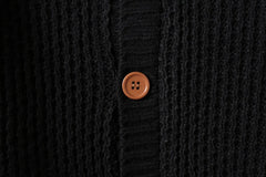 High-neck Sweater Knitted Thick Wool Button Top Retro Slim Fit