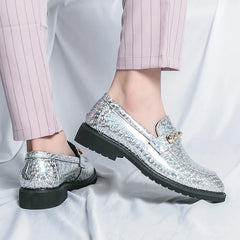 Glossy Leather  High-end Banquet  Loafers Shoes