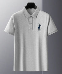 Embroidered Pure Popsicle Cotton Short Sleeved Polo Shirt