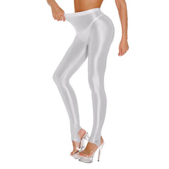 Glossy Tummy Control Sport Jogging Pants