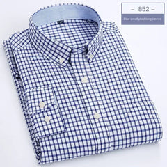 Oxford textile long sleeve slim fit shirt