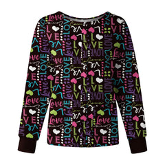 Long sleeve Cartoon print spa  Slim Fit top
