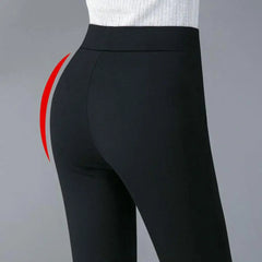 High Waist Casual Stretch Pockets Solid Color Match Top Slim Fit