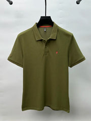 Embroidered Men's Pure Cotton Hot Polo Shirt