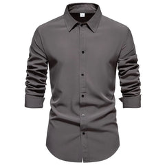 Regular Fit Long Sleeve Shirt Button Up