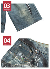 Distressed Vintage Pants Denim Shorts