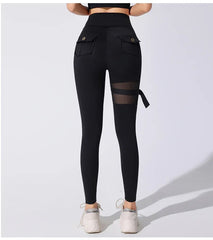 Butt Lift Mesh Pocket Cargo Running Leggings