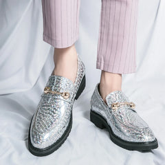 Glossy Leather  High-end Banquet  Loafers Shoes