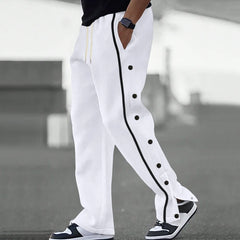 Coss-border leisure sports breasted loose straight drum draw rope large pant