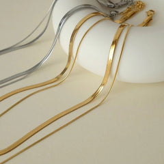Double Layer Snake Chain Necklaces