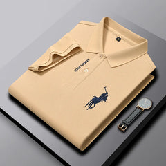 Embroidered Pure Popsicle Cotton Short Sleeved Polo Shirt