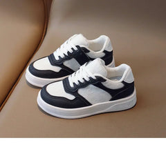 Sports Shoes Students Lace-up Light Sneakers for Girls Versatile Shoes