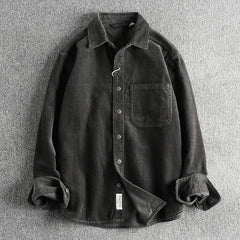 American Khaki Washed Long Sleeve Cotton Shirt